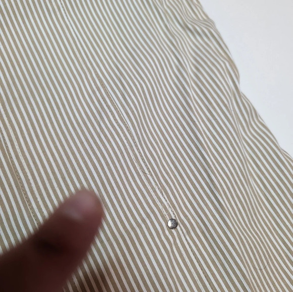 NWT ALIA Tan Beige Cream  Stiped Button Down Collared Jacket Women 16 Plus Size - Picture 10 of 10